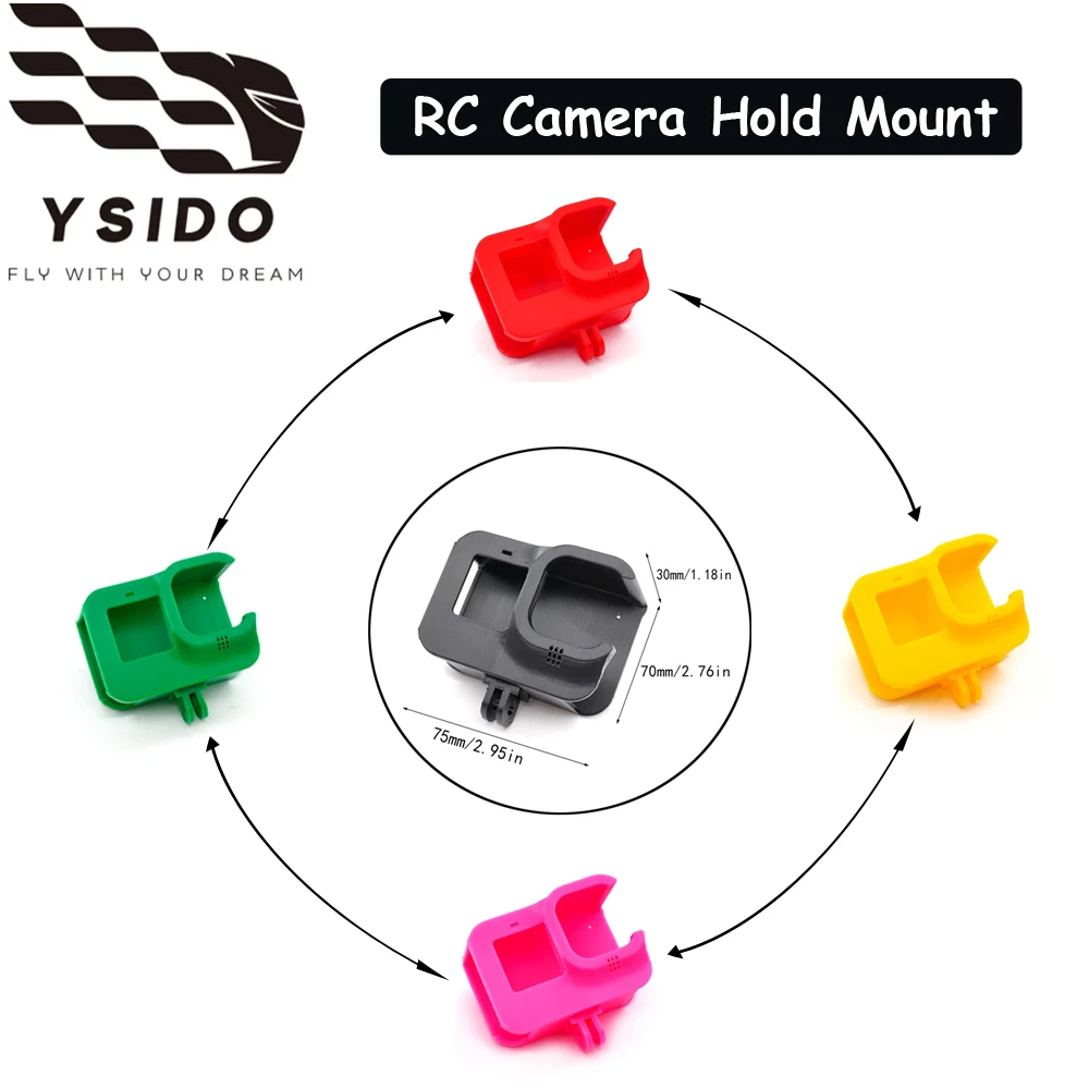 YSIDO โครงยึดกล้องโกโปรแบบปรับได้ วัสดุ TPU พิมพ์ 3 มิติ สำหรับโดรนแข่ง FPV RC อุปกรณ์เสริมกล้องโกโปร ฮีโร่ 9/10/11/12
