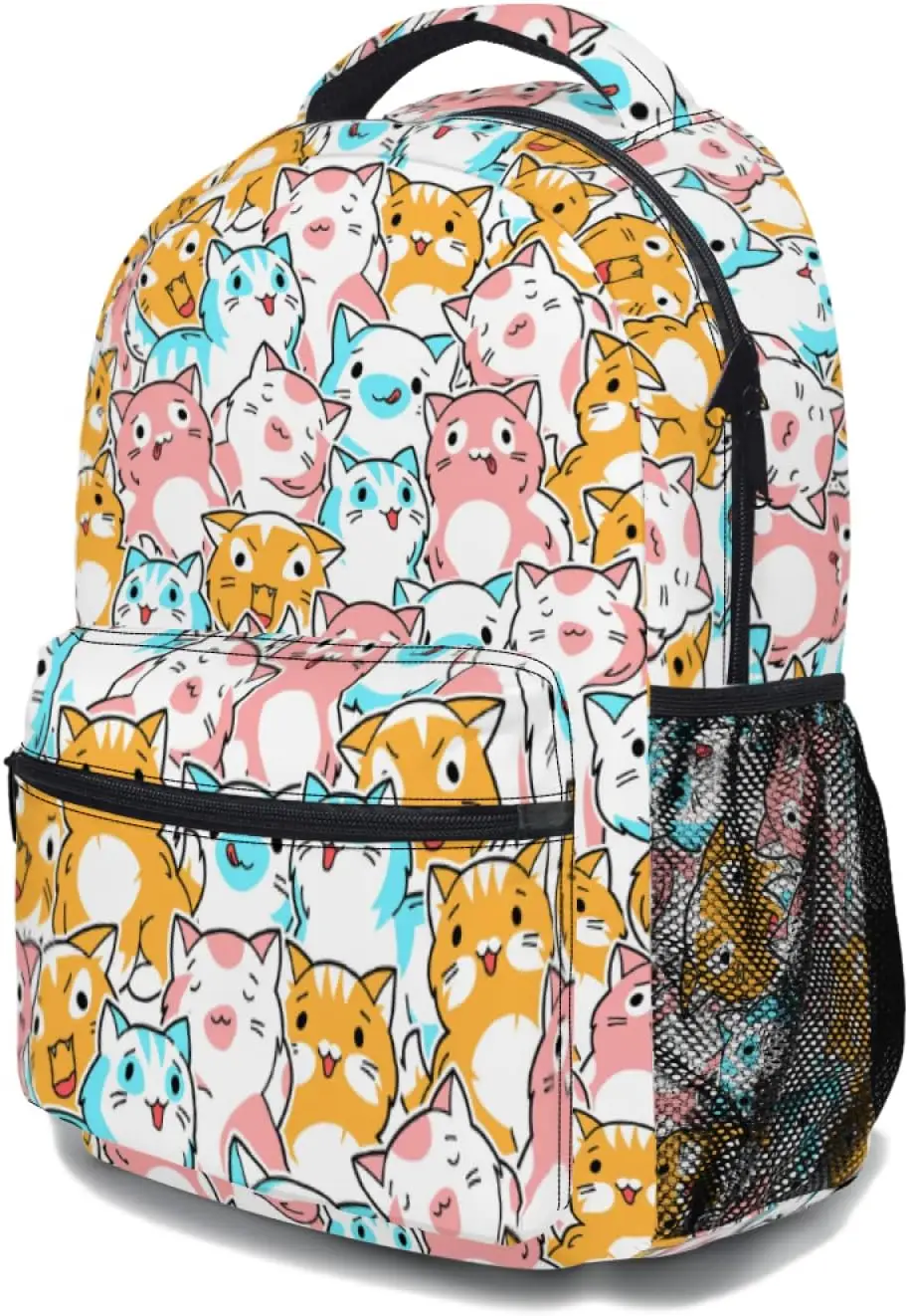 

Cartoon Cats Backpack Cute Animal School Bookbag Durable Shoulder Laptop Daypack Lightweight Travel Hiking Bag for Girls Kids