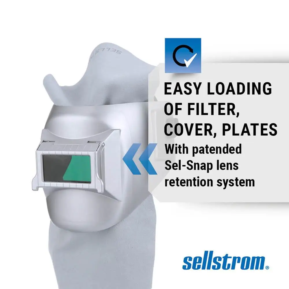 Lashelm Sel-Snap Easy Loading Super Kool ANSI Z87.1 Ratelhoofddeksel met snelle ontgrendeling