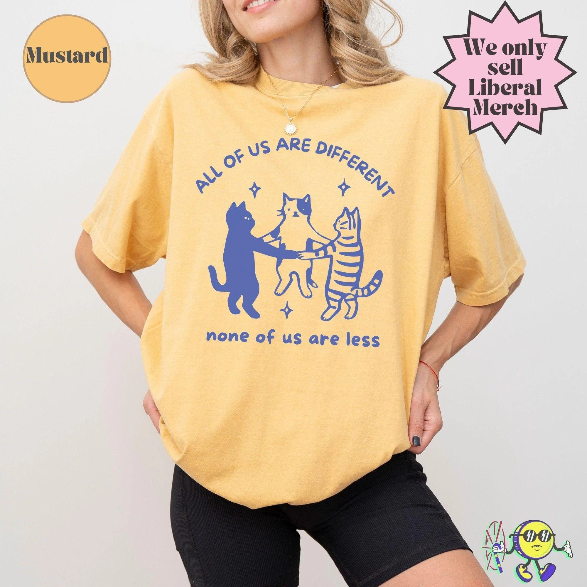 All of Us Are Different Cat Funny Neurodiversity Shirt, Autism Awareness,  Autism Ally Family Support Inclusion