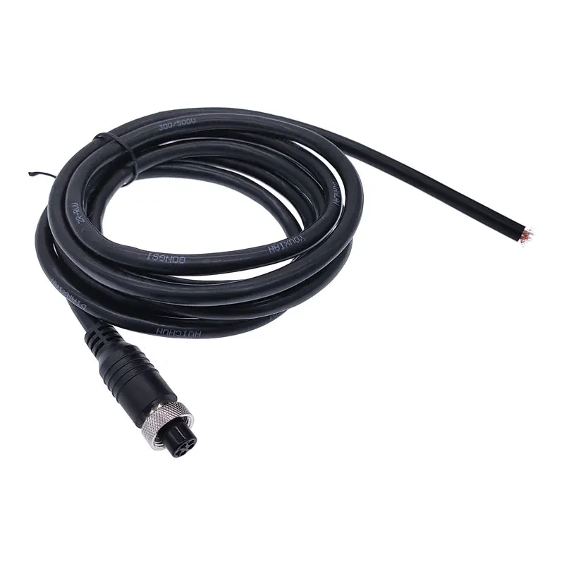 2pin 3pin 4pin 2m GX12 cable connectors waterproof joint extension cable plug male and female M12 5pin 6pin black image 3