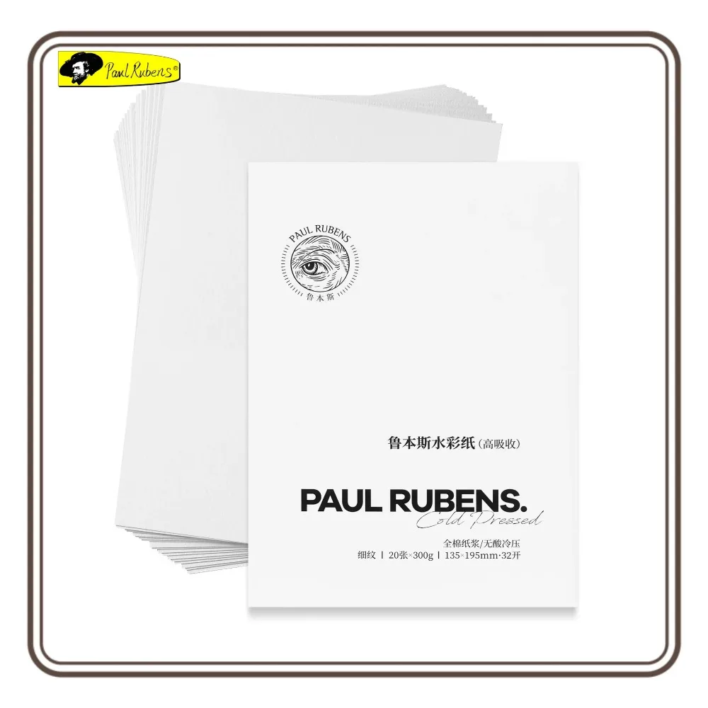 

Paul Rubens 100% хлопок, высокопоглощающая акварельная бумага 16k, 32k, 300gsm, специальная бумага для рисования для студентов художника, материалы