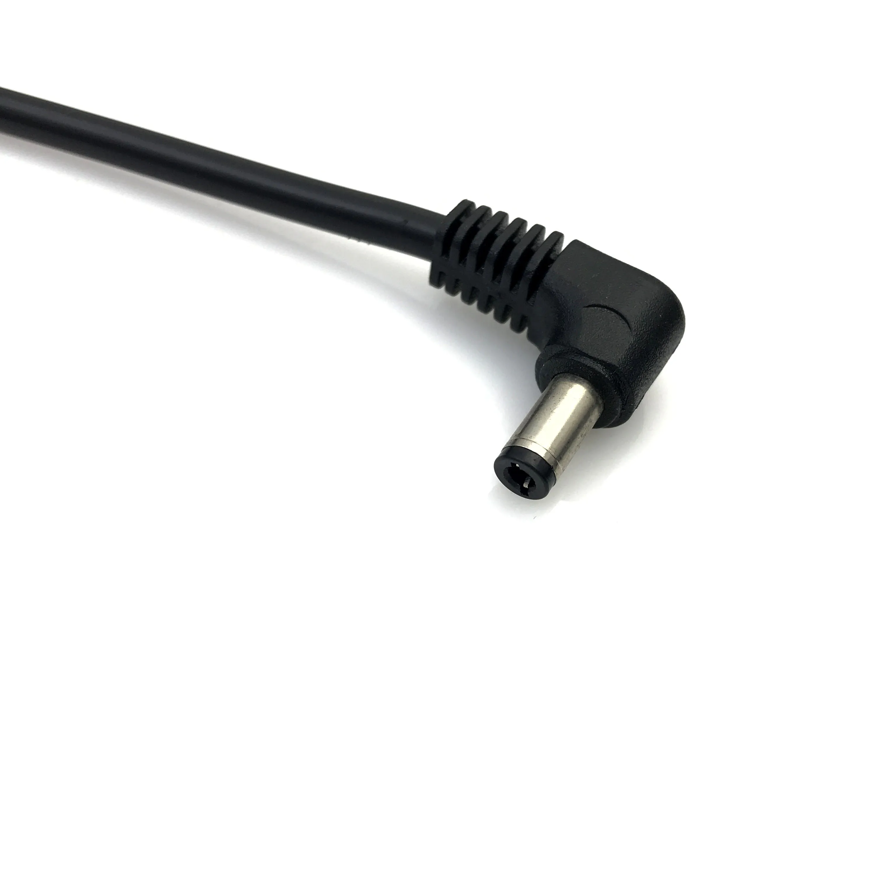 18AWG 90 Degree Double Elbow DC Power 5.5 x 2.1mm / 2.5mm Male Plug T o single Cable Right Angled 10A high power  0.3M 0.5m 1m