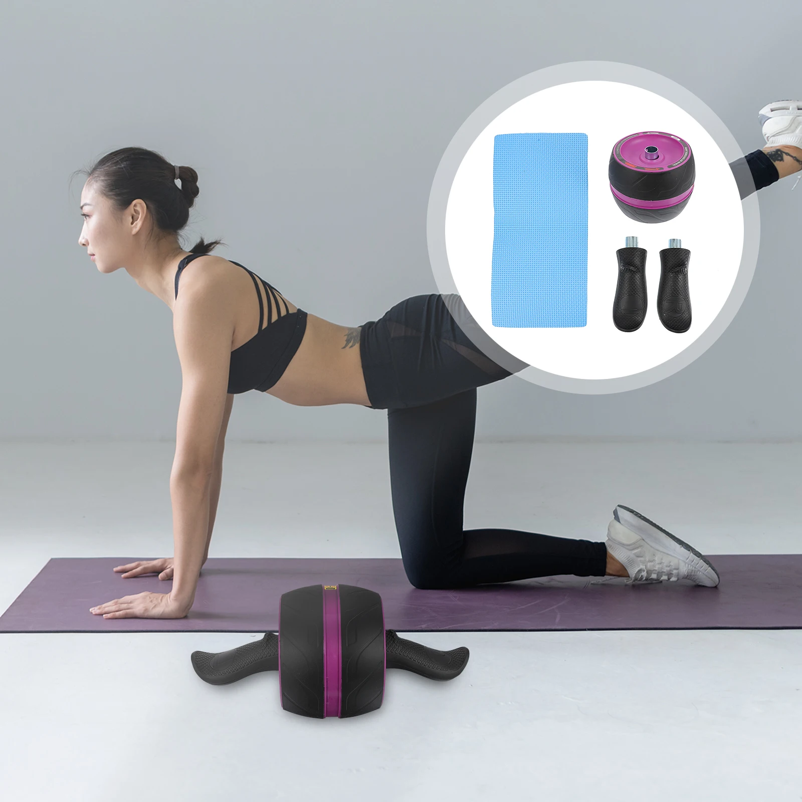 

Multifunction Ab Wheel Fitness Home Workout Equipment Abdominal Abs Exercise for