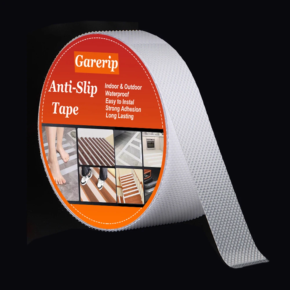 1 Roll of Diamond-Patterned Safety Anti-Slip Tape, 2.5cm X 10.6m Meters, Transparent Anti-Slip Tape for Indoor/Outdoor Stairs, Bathtubs, Bathrooms, Boats, Staircases, Pool Steps, Handles, Grips, Safety Anti-Slip Tape