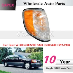 CAPQX For Benz W140 S280 S300 S320 S500 S600 92-98 Front Headlight Marker Lamp Turn Signal Side Fender Lights Corner Light