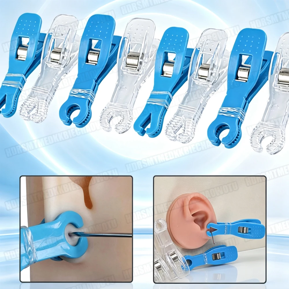 10Pcs Disposable Sterile Body Piercing Clamp Open Plastic Hemostatic Forceps Plier Tattoo Tool For Ear Lips Piercing Clip
