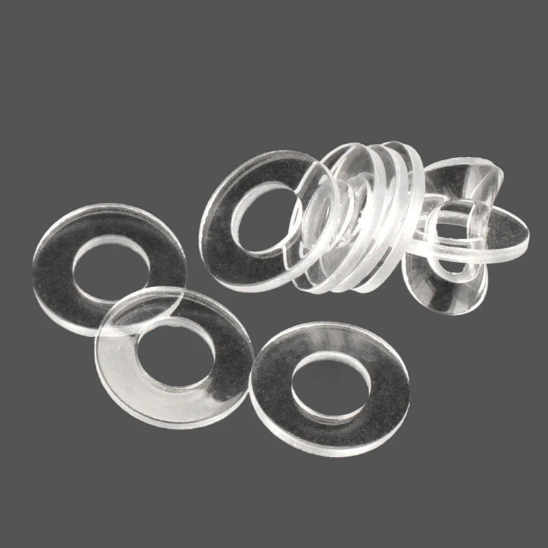 Plastic PVC Transparent Insulating Plain Gasket Pad Ring Spacer Flat Washer Soft Hard M1.2 M1.4 M1.7 M1.8 M2 M2.5 M3 M4 M5 M6 M8