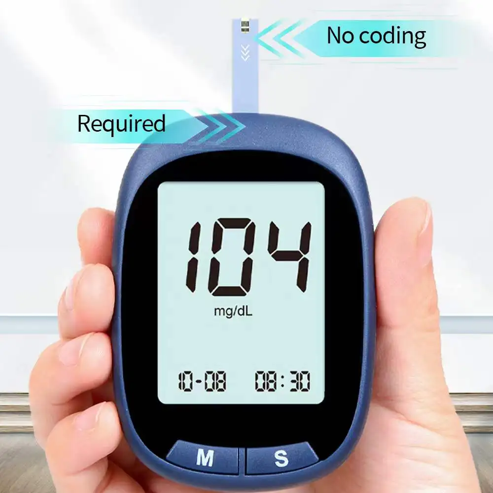 Blood Glucose Meter Medical High Blood Glucose Meter Dual Unit Can be Switch HD Large Screen Blood Glucose Meter