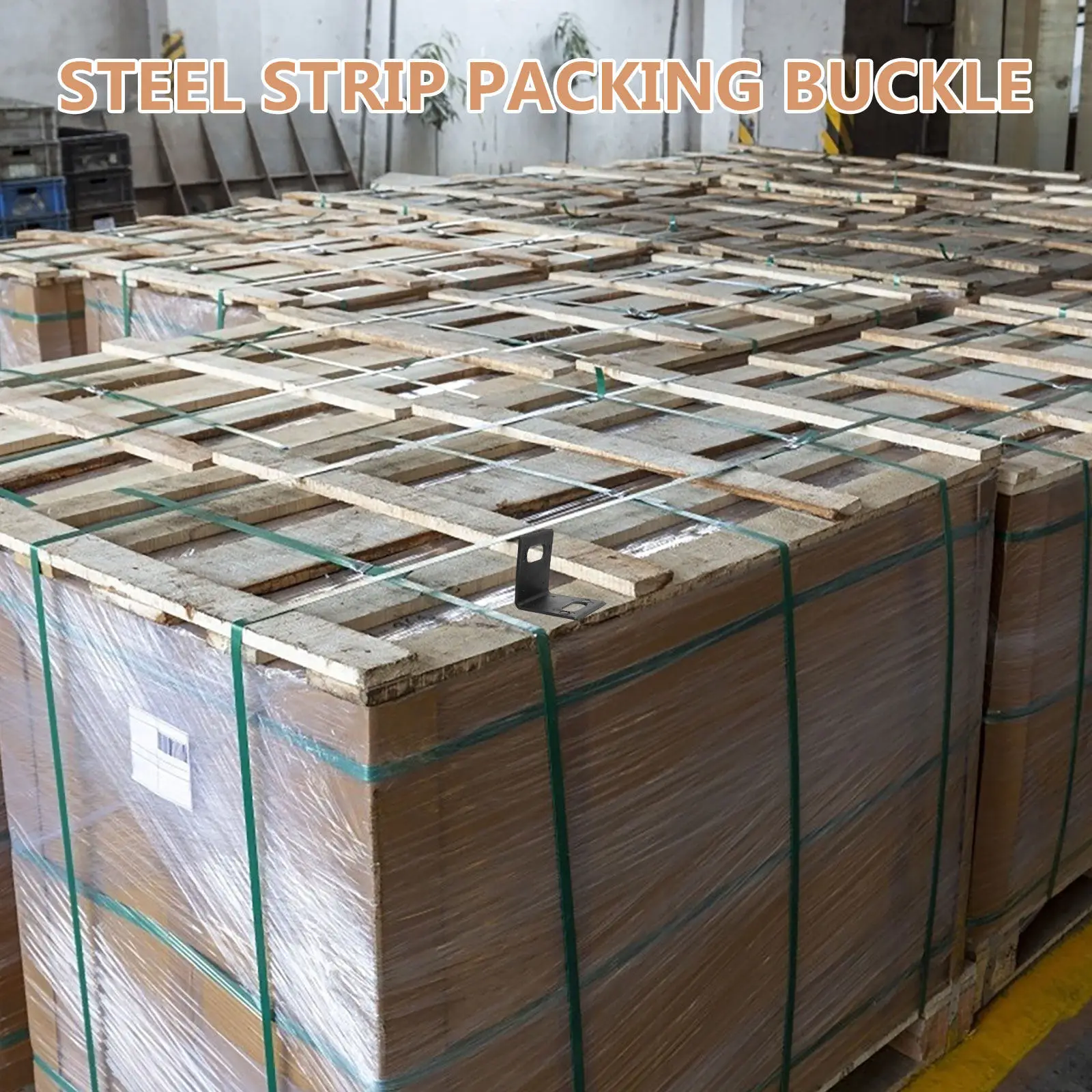 

100Pcs Plastic Strapping Buckle Packaging Banding Clip for Parcel Safety Heavy-Duty Grip Secure Sealing Logistics Transport Edge