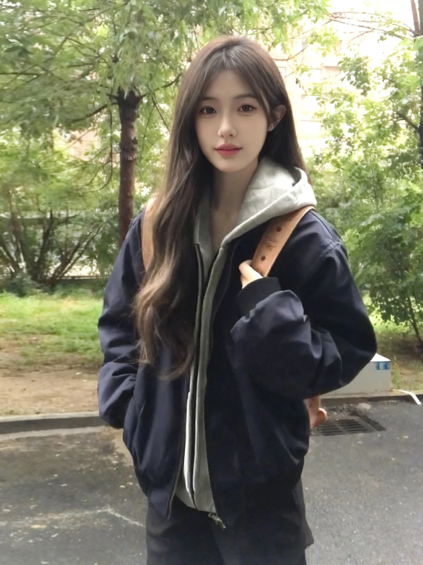 

Cleanfit ort Flight Jaet Men's Sle American Cool Haome Autumn Outerwear Stand Fit Zipper Closure No Inner Liner