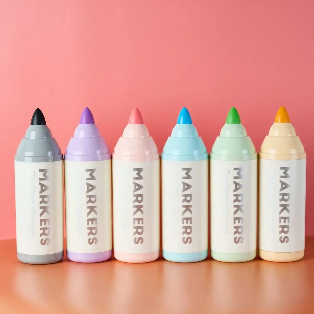 Multifunction Marker Pen Shape Pen Holder Detachable Colorful Pencil Pot Plastic Stationery Storage Organizer For Kids