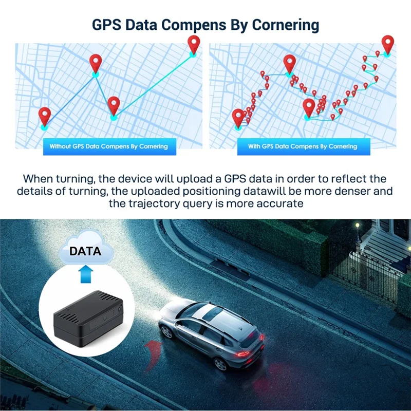 ABDE-4G GPS Tracker pour voiture Mini localisateur Tracker ML100G 1200Mah Type-C moniteur vocal APP de suivi gratuit (B) installation facile facile à U
