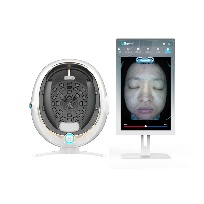 3D Skin Scanner Care Facial Analyzer Monitor Machine Magic Mirror  Testing English Detector Face Camera Test Analysis