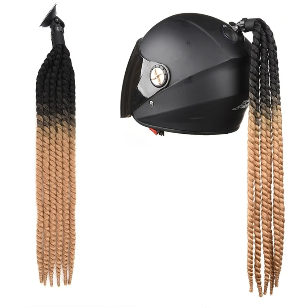 Perruque queue de cheval tressée pour femme, 6 tresses, casque de moto cool, cheveux de personnalité, mode, tressage torsadé de printemps,