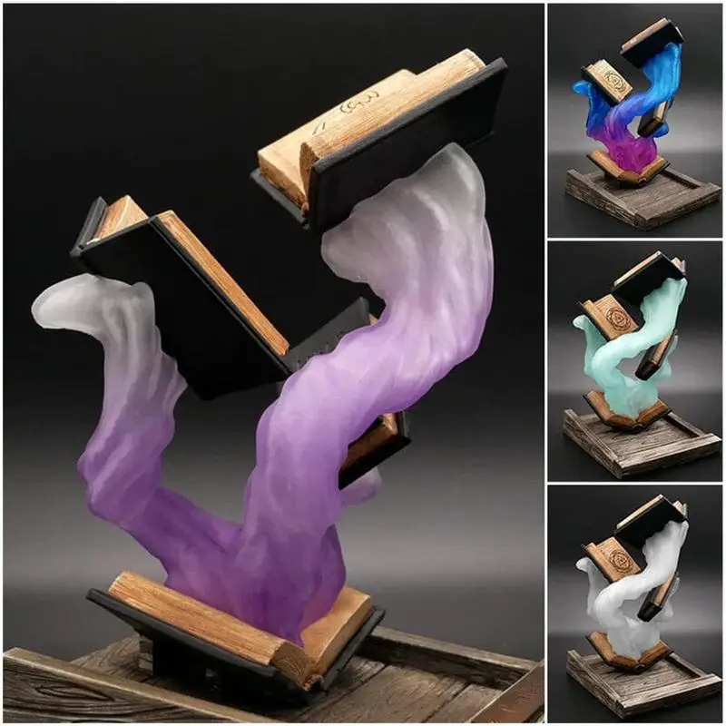 2023 Novelty Wizard Magic Dice Towe Moving Resin Dice Tower Sculpture Big Book Ornaments Statue Desk Decorations For Home Office