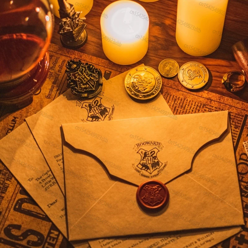 Colección de cartas de Harry Potter, carta de admisión circundante, alta calidad, regalo de cumpleaños de un amigo