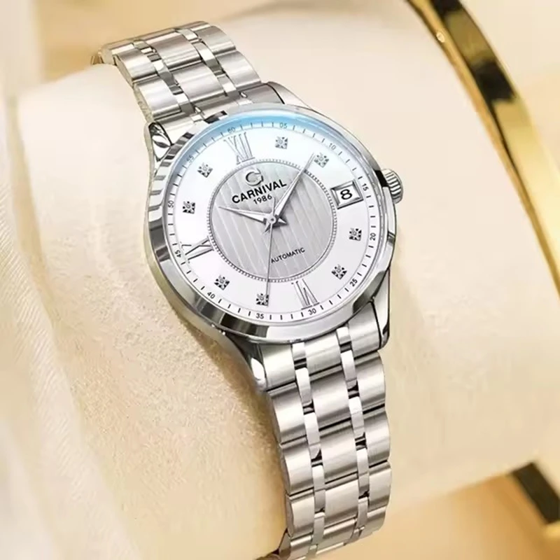 IW Carnival автоматический механизм женские механические наручные часы с сапфировым зеркалом Famou брендовые аксессуары для женщин водонепроницаемые часы