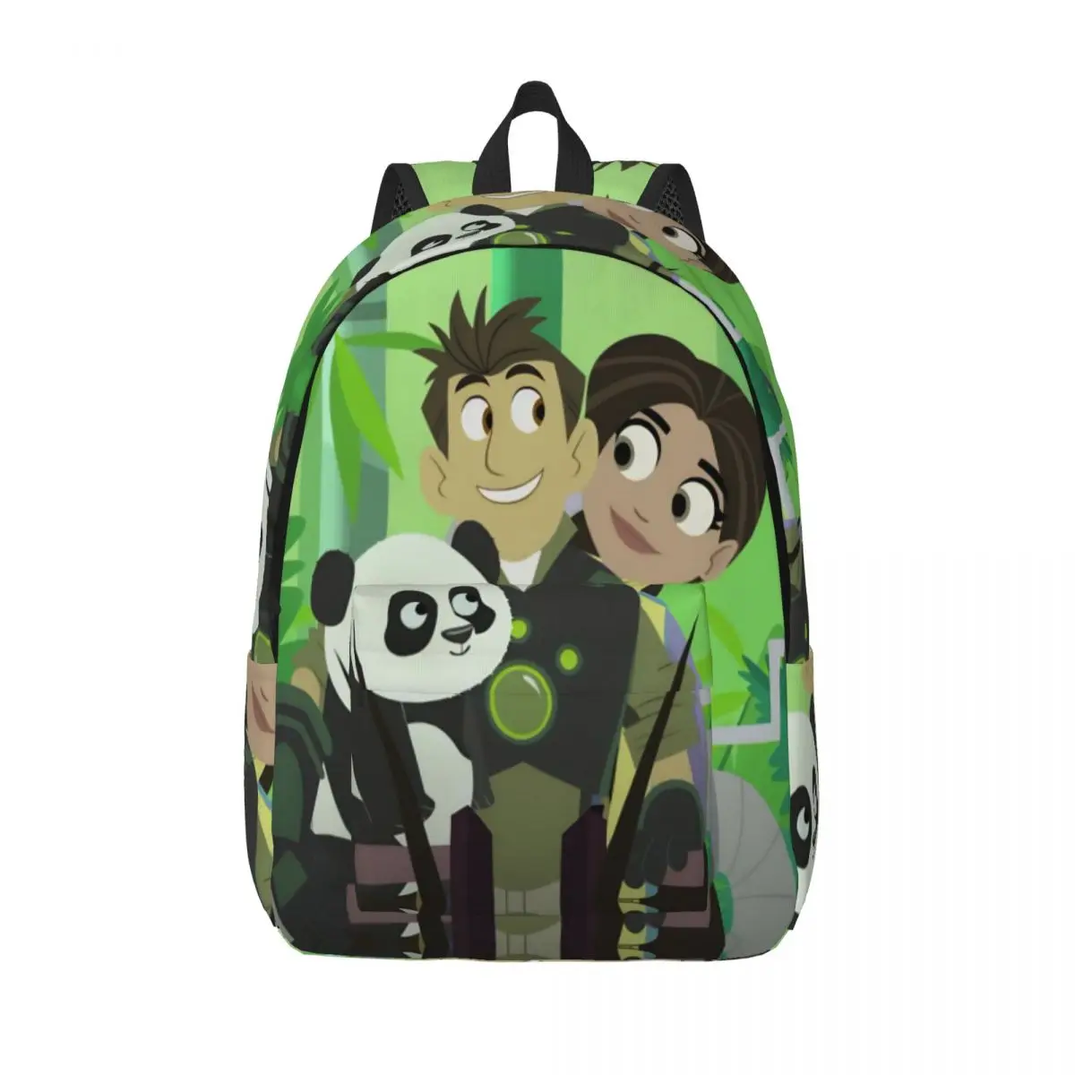 

Wild Kratts Panda Backpack Elementary High College School Student Canadian Cartoon Bookbag Men Women Canvas Daypack Gift