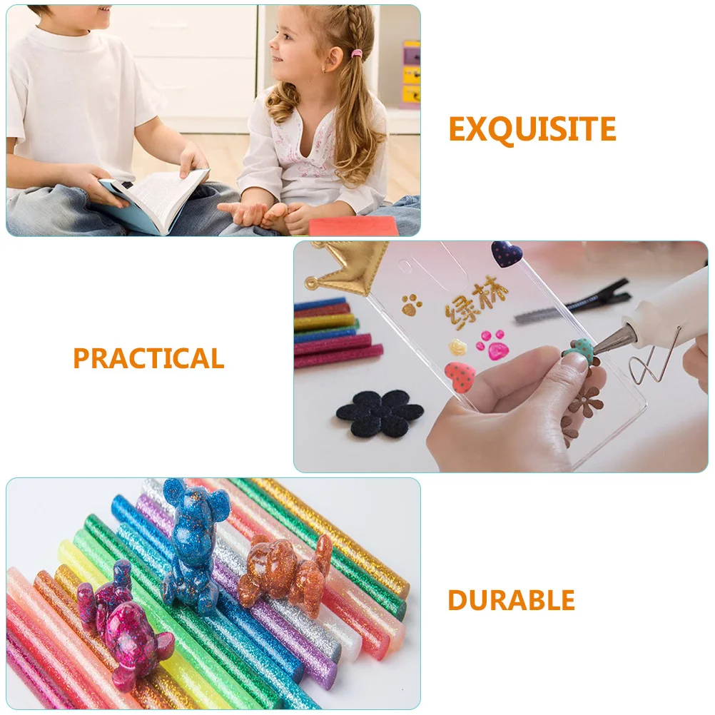 60 قطعة فلاش بريق الساخن الغراء العصي الملونة الحرفية لاصق Diy بها بنفسك زينة عيد الميلاد إصلاح صغيرة الساخن تذوب العصي ختم أداة #1