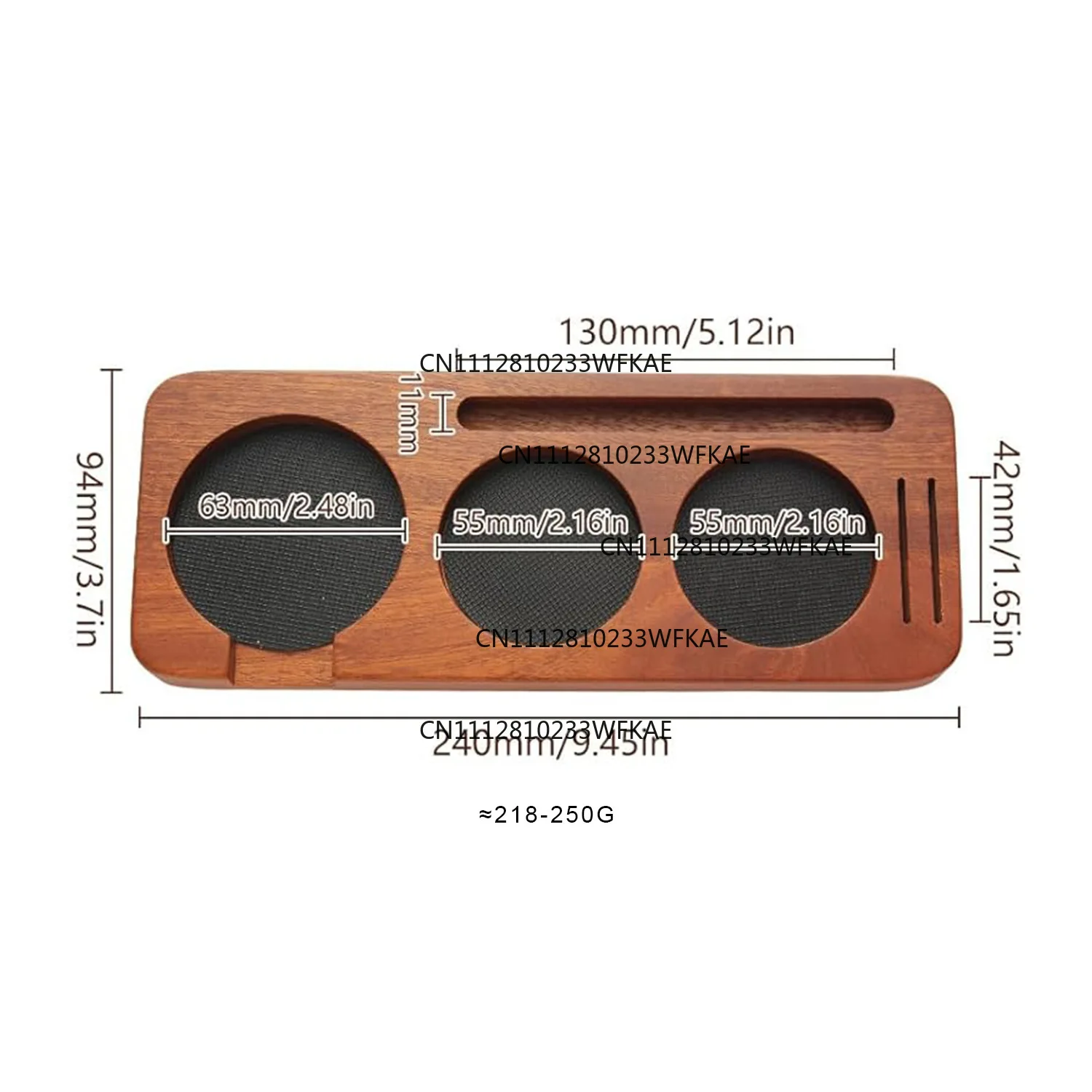 Coffee wood base storage box, commercial coffee solid wood powder base, coffee handle filling bracket fixing seat