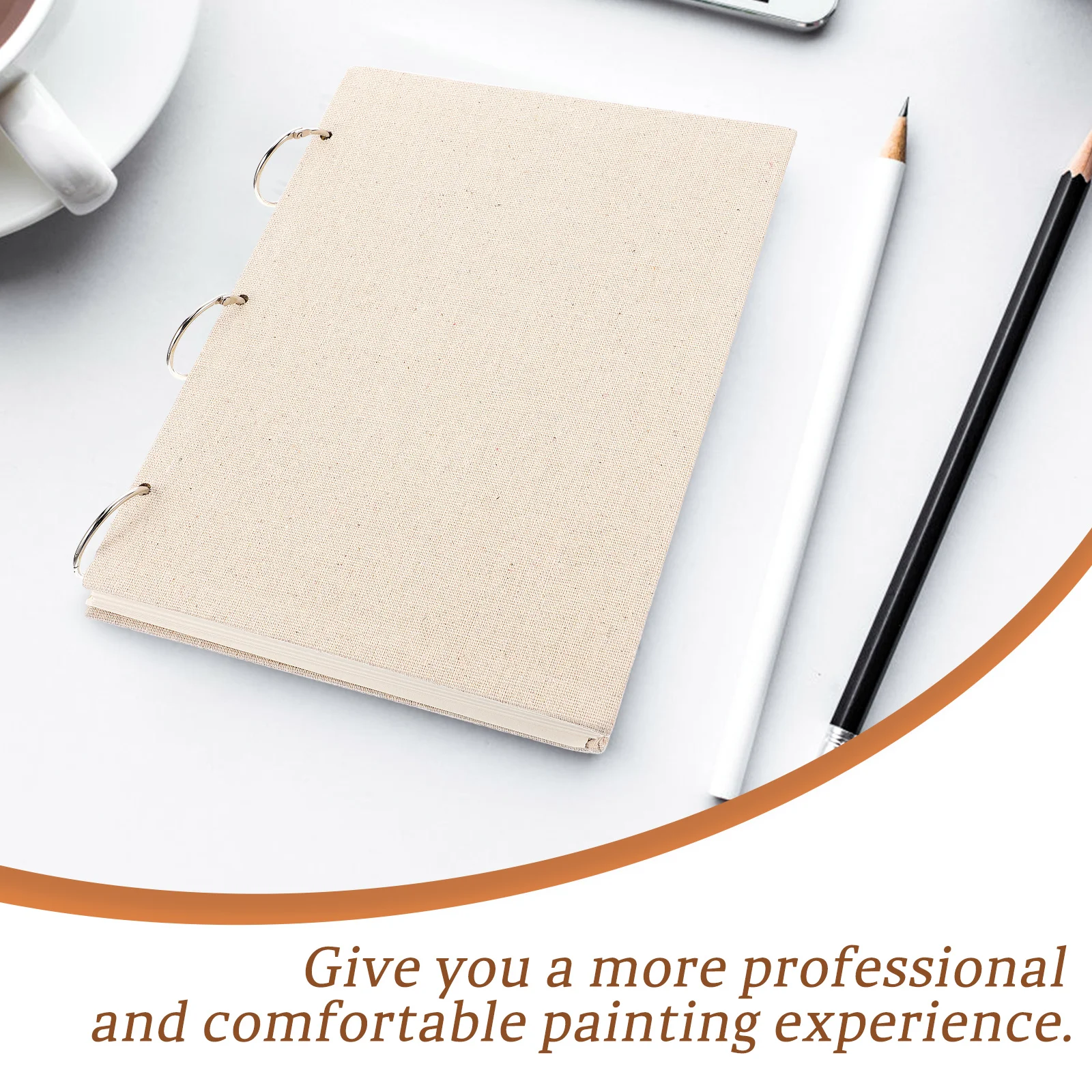 

Linen Sketch Book Drawing Pad Large Paper Artists Kids Loose Leaf Hardcover Art Supplies Sketchbooks for Painting