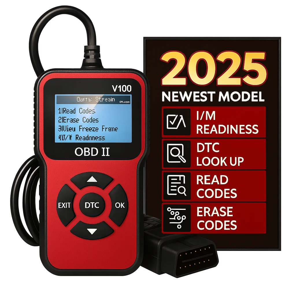 أداة تشخيص الماسح الضوئي obd2، فحص قارئ رمز المحرك obd2 الماسح الضوئي مع إعادة تعيين، استعداد I/M، ضوء المحرك الفحص التلقائي #1