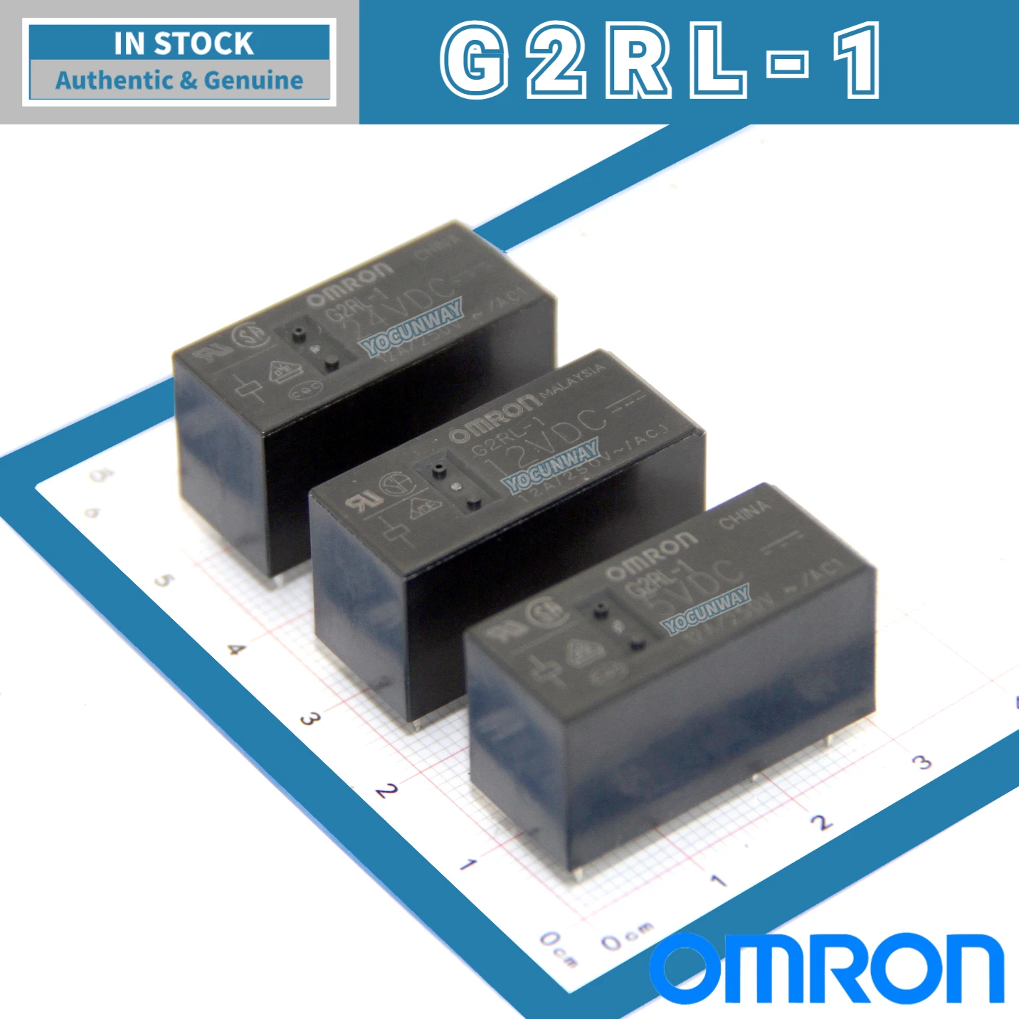 

New Authentic Original OMRON PCB Power Relay G2RL-1-E-2-24-5VDC 12VDC 24VDC DC24V 12V 48VDC 5PIN 8 PIN 12A 8A 16A