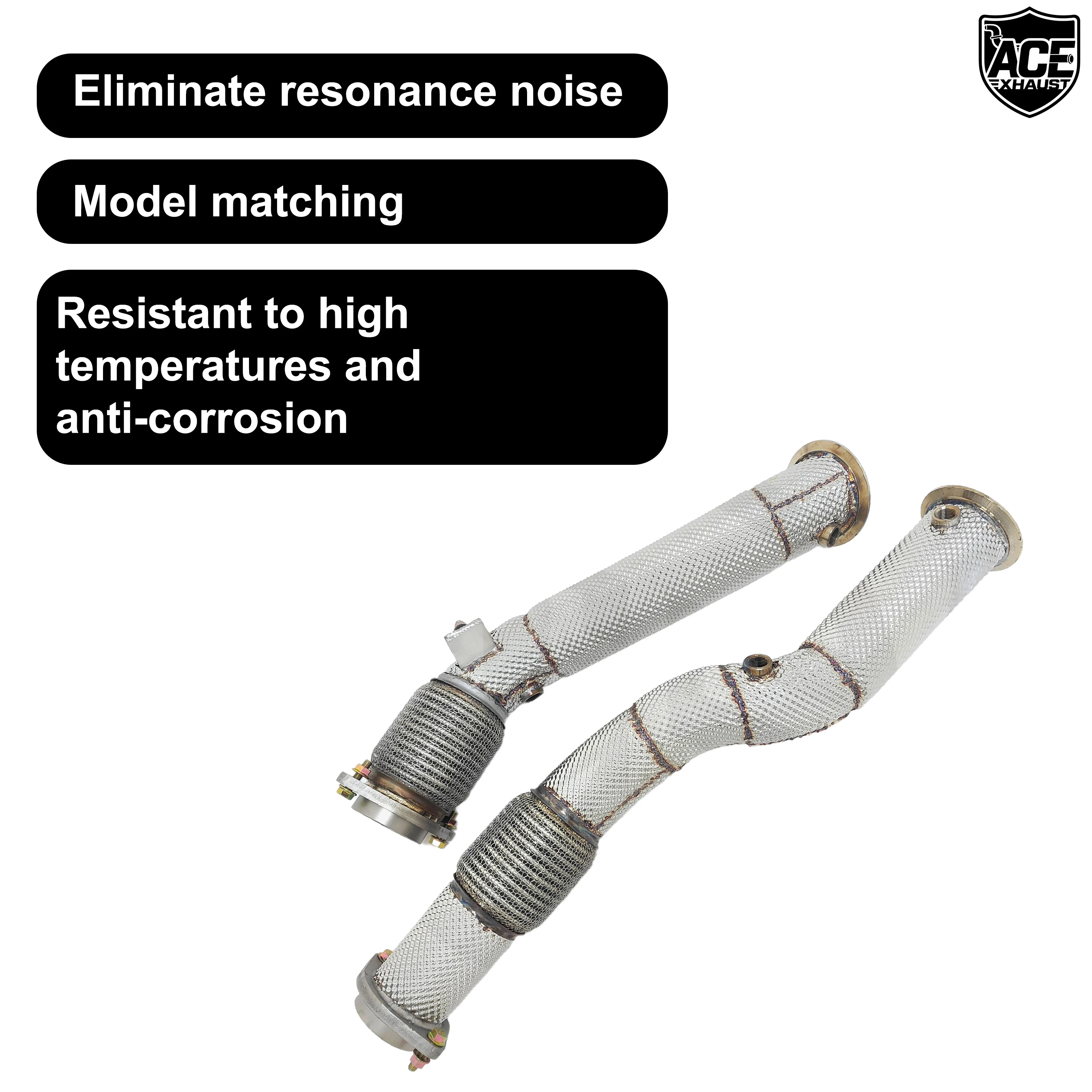 ACE Performance Auspuff-Rennsport-Downpipe für BMW X3M F97 X4M F98 S58 3.0T Sport-Krümmer mit Hitzeschutz SUS304 Auspuffanlagen – Detail 5