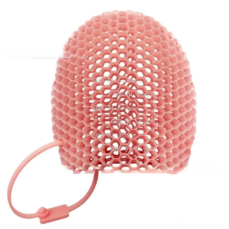 Exfoliating honeycomb bath gloves made of TPU, with portable lanyard, rich lather face scrubber for shower and cleansing