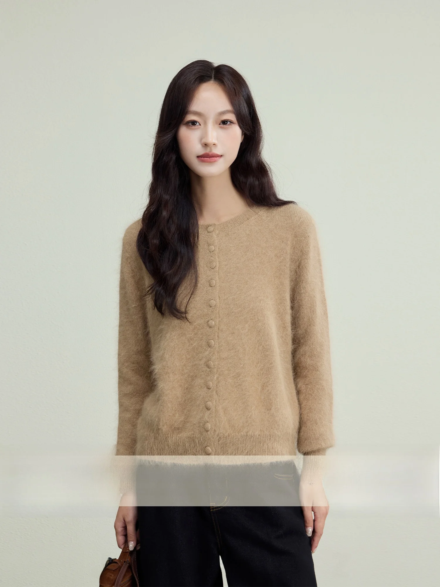 

Новинка: Женский вязаный свитер свободного кроя с длинным рукавом и круглым вырезом, теплый, модный, осенне-зимний.