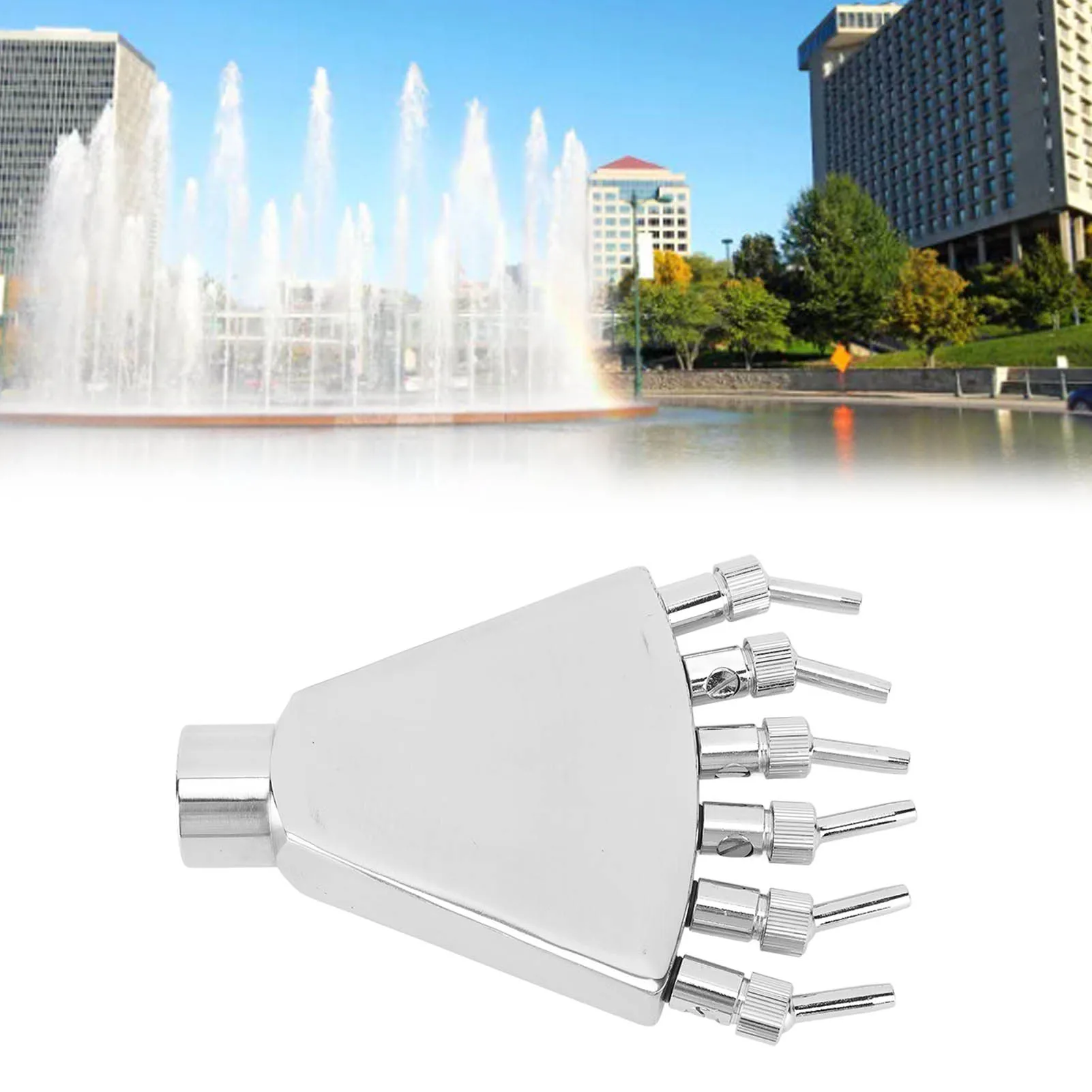 

Fountain Water Spray Sprinkler Head Fountain Nozzle Phoenix Tail Shape Adjustable Beautiful Visual Effects for Courtyard