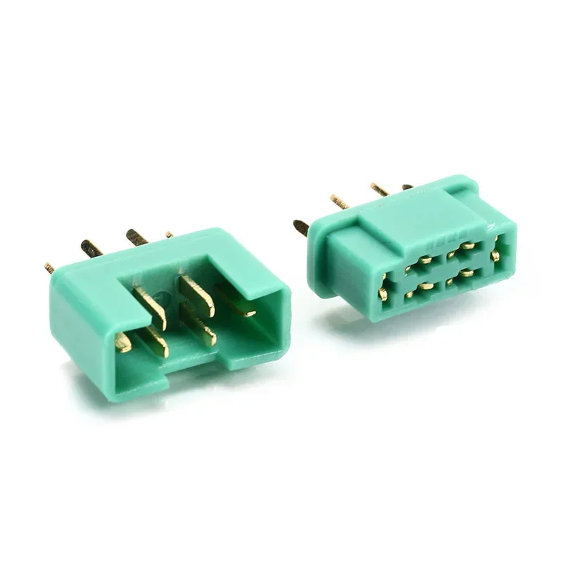 10Pairs(10Male+10Female) MPX 6Pin Green Plug Connector for RC Model Charger Battery DIY Parts