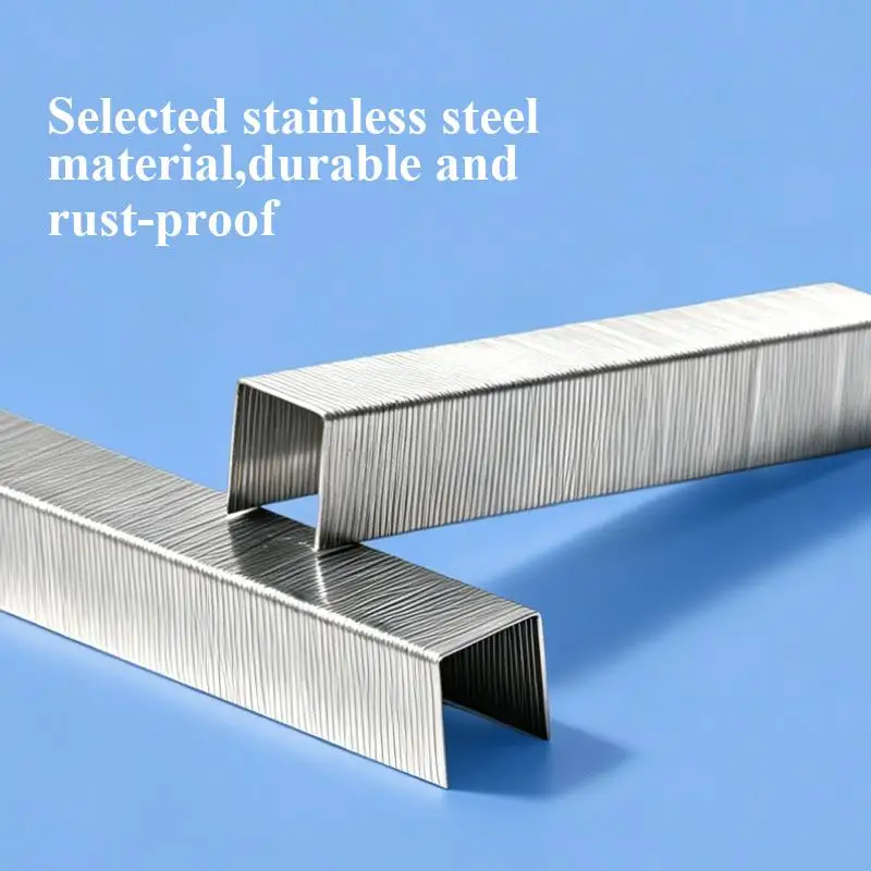 1000PCS Box Deli 0213 Stainless Steel Heav Duty Staples 23/13 Staples Size 12.9x13mm Binding 100 Sheets Rust Proof Staples