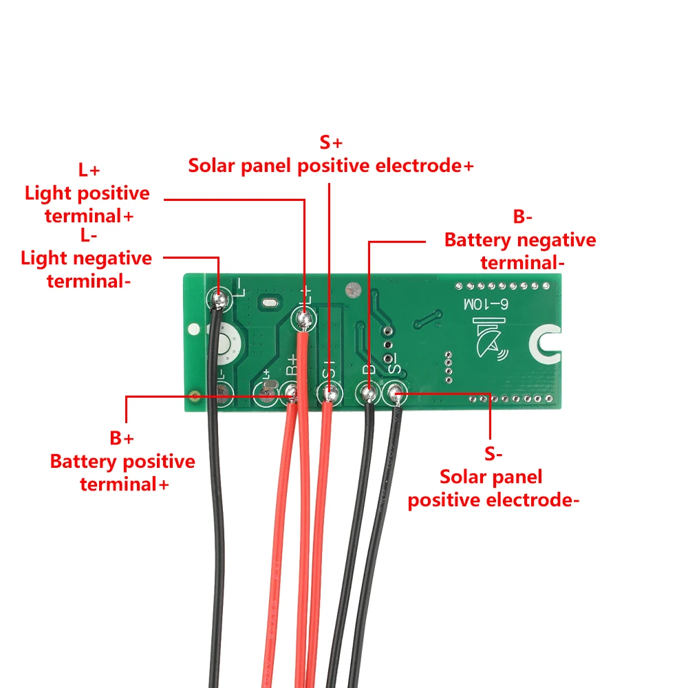 3.2V 3.7V 태양광 회로 기판 원격 제어, 전원 차단 메모리, 레이더 인체 감지 기능, 감지 거리 5-10M