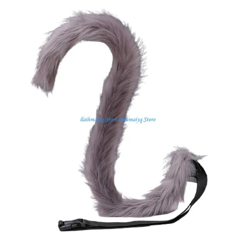 573B 80 سنتيمتر طويل فو الفراء كيتي الذيل للكبار الاطفال رقيق الحيوان الطرف تأثيري حلي #1