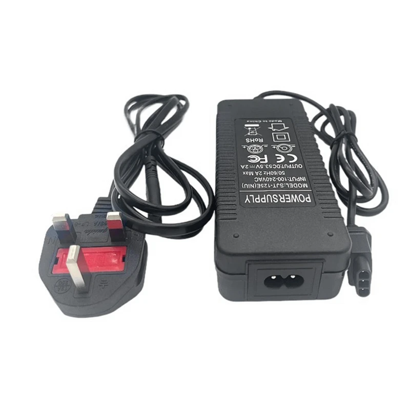 Electric Scooter Power Adapter For NIU Kqi 2/ Kqi 3 Scooter Charger 53.5V 2A Lithium Battery Charger UK Plug Durable