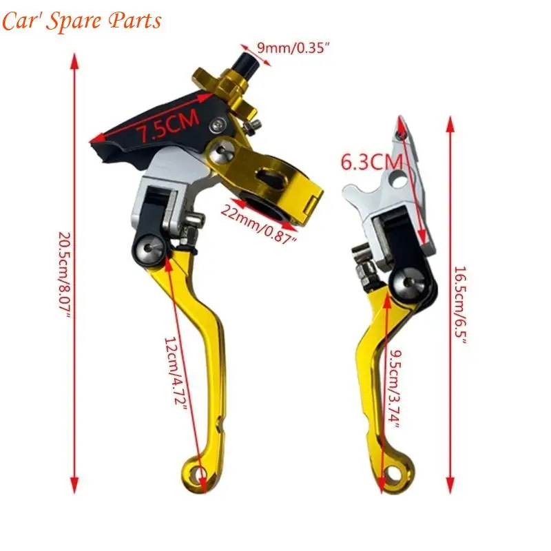 Y4UA 7/8" 22mm Motorcycles handlebar Brake Mastered Cylinder Clutch Lever Assembly - view 6