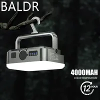 BALDR Rechargeable Solar LED Camping Lantern IPX6 Waterproof Portable Torch Fill Light Tent Lamp Work Outdoor Lighting 4000MAH