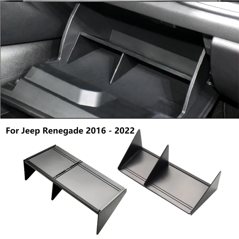 

for Jeep Renegade 2016 - 2022 Car Glove Box Organizer Armrest Box Interval Storage Insert Divider Interior Accessories