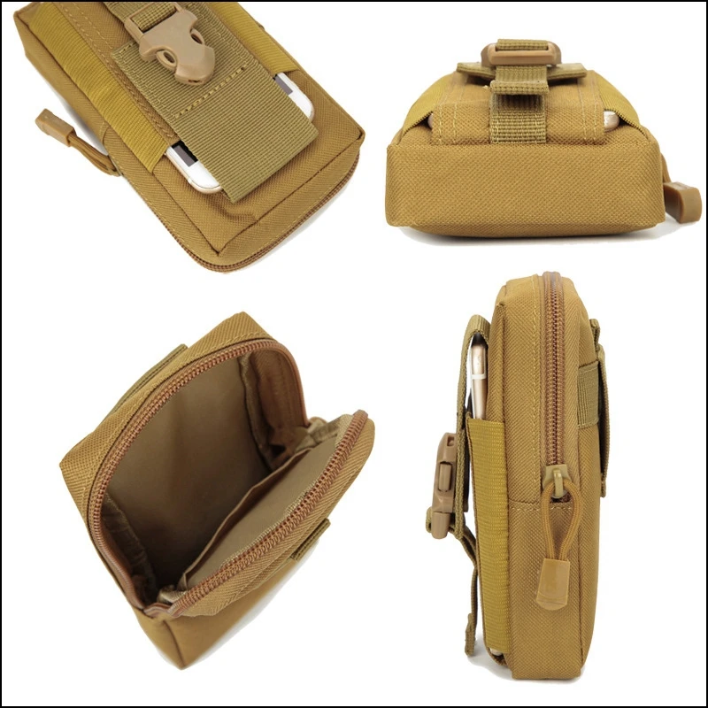Tactical Cell Phone Holster Pouch Smartphone Cellphone Case Gadget Bag Molle Attachment Belt Holder Waist Bag for 4.7
