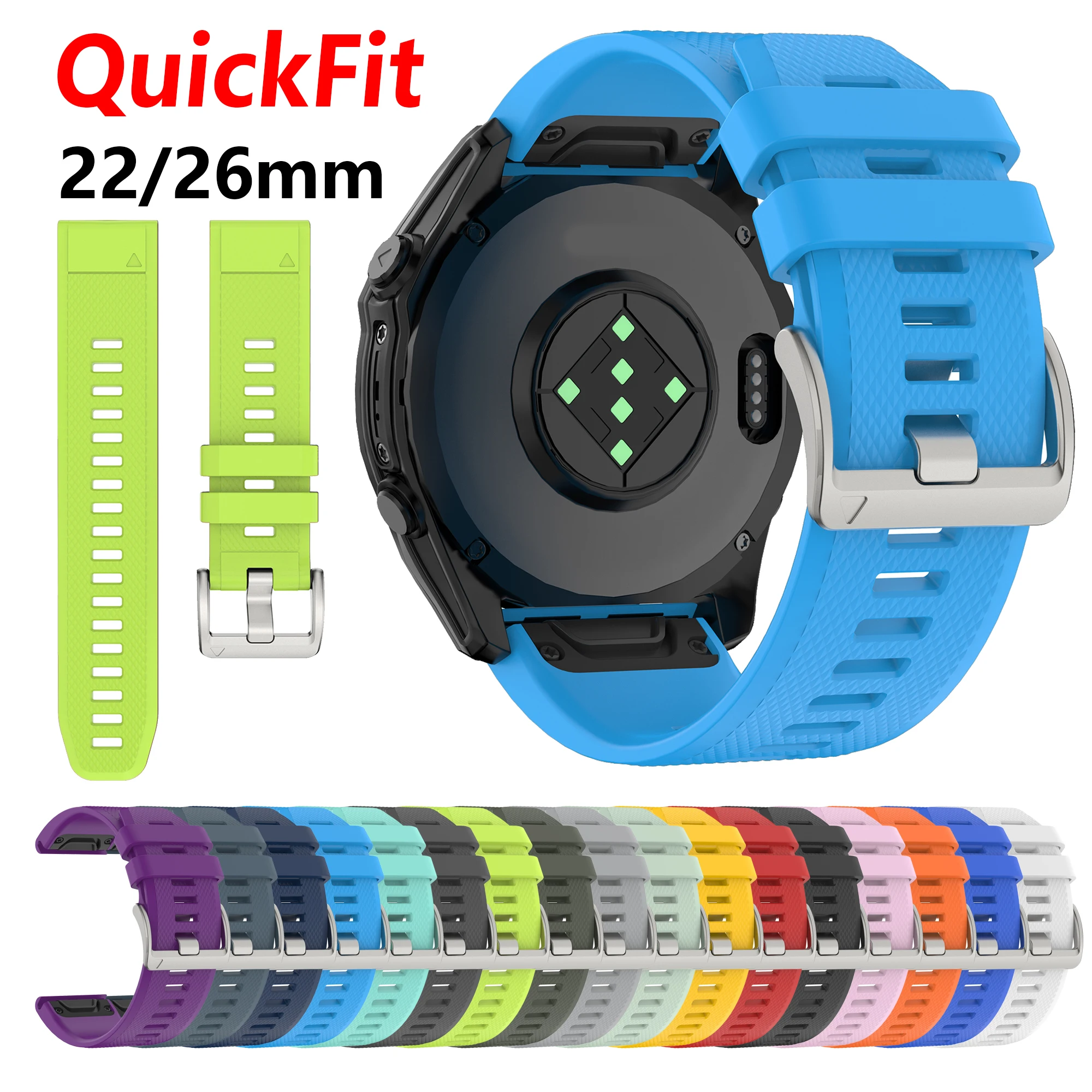 22 26MM QuickFit Armband für Garmin Fenix 5 5X PLUS Uhrenarmband Fenix 8 E Epix Pro Gen2 47mm 51mm 6 6X 7 7X Pro Sport-Armband
