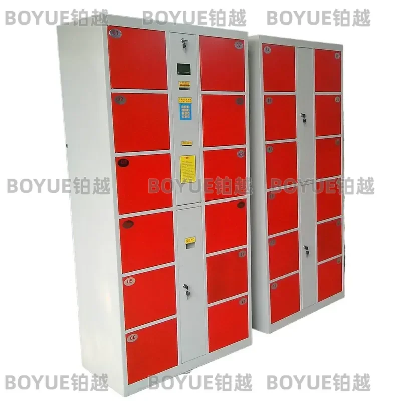 Electronic Steel Locker for Supermarket School Bag Storage Secure Deposit Box Cabinet with Digital Lock System for Public Use