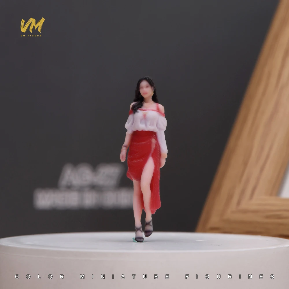3D Miniatur-Figuren 1/64 Rennfahrerin Professionelle Fotografin Lässiger Mann Mädchen Szenerie-Requisiten Modellansicht Ornamente Fahrzeug-Dekoration – Detail 24