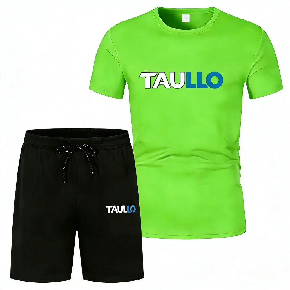 Men's Summer T-Shirt Set, Mesh Breathable, Suitable for Outdoor Sports, Jogging, Lightweight Travel, Stylish Street Style Short- view 4