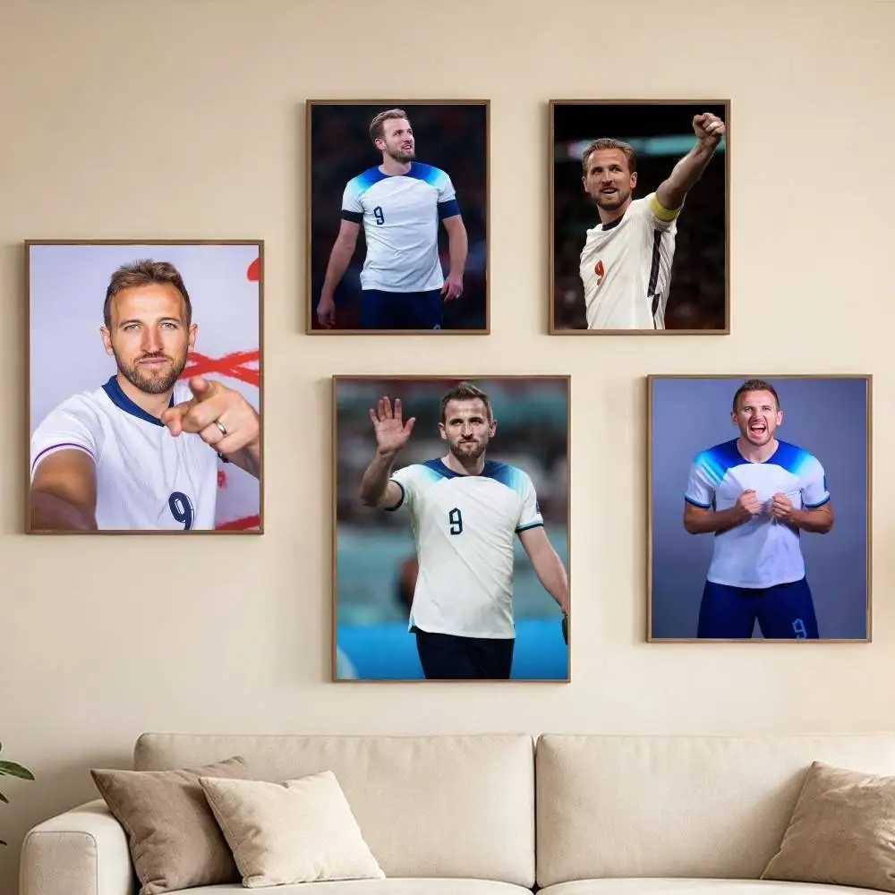 Harry Kane-E Football Sport -S Poster High Quality Dorm Living Room Aesthetic Wall Decoration Painting Stickers Gift