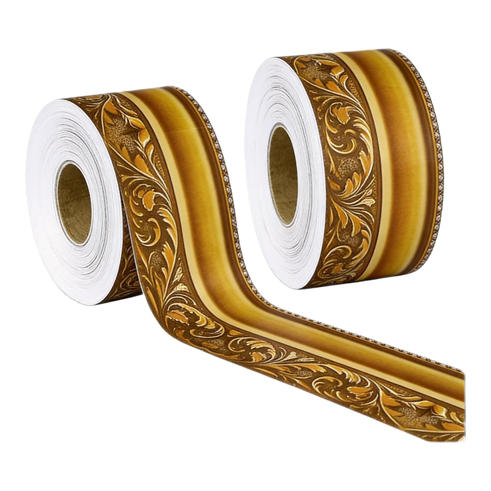 For Classrooms Bulletin Board Border Golden Style 8*5*5cm Gold Border Sticker Roll Frames Retro Gold Border Vibrant Appearance