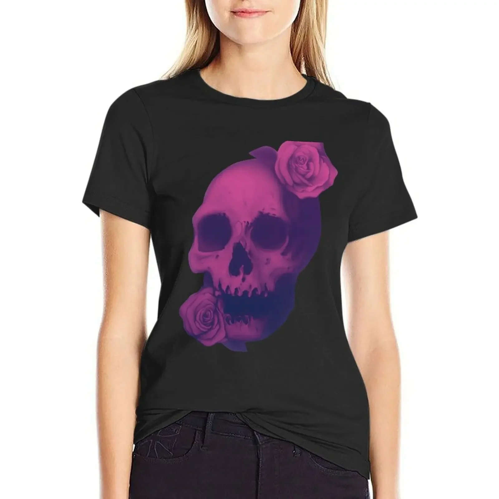 

Skulls&Roses T-Shirt plus size tops sweat korean fashion plain t shirts for Women