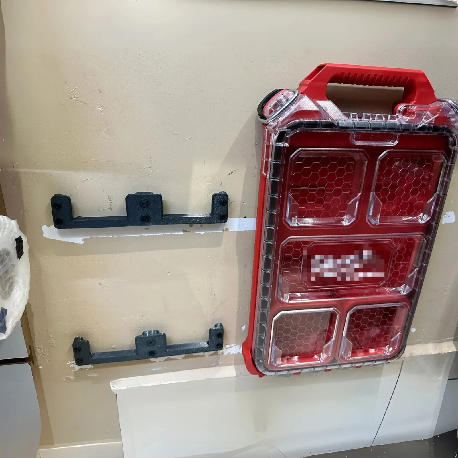 2/4PCS For Milwaukee PACKOUT Wall-Mounted Bracket Black Organiser Compatible Cleats Brackets Tools Storage Applicable Fixtures