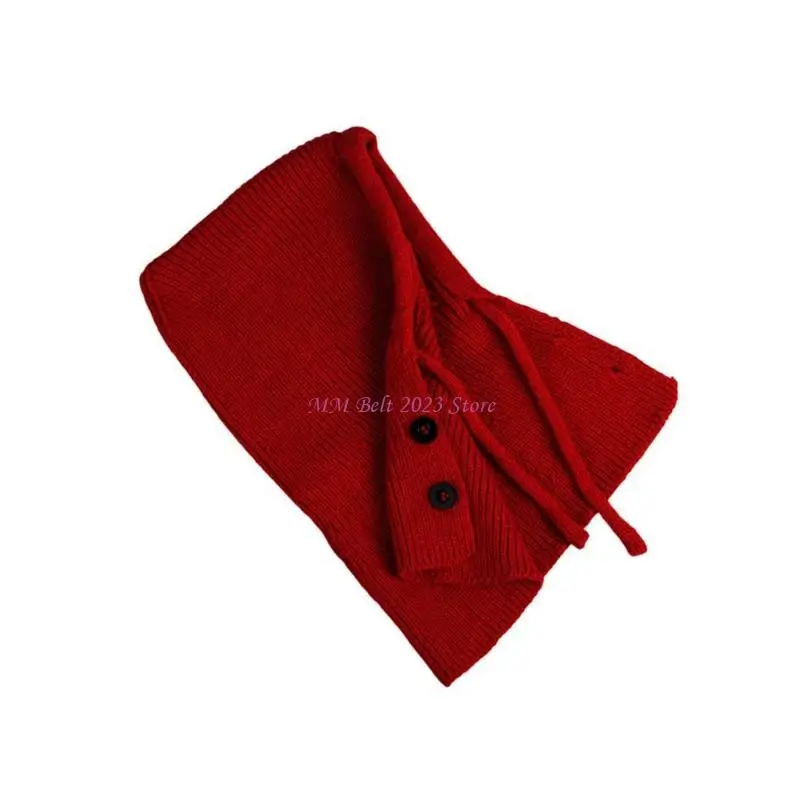 49ME Soft Polyester Hat Scarf Combination Warm Ear Neck Security For Cold Weather Outdoor Use